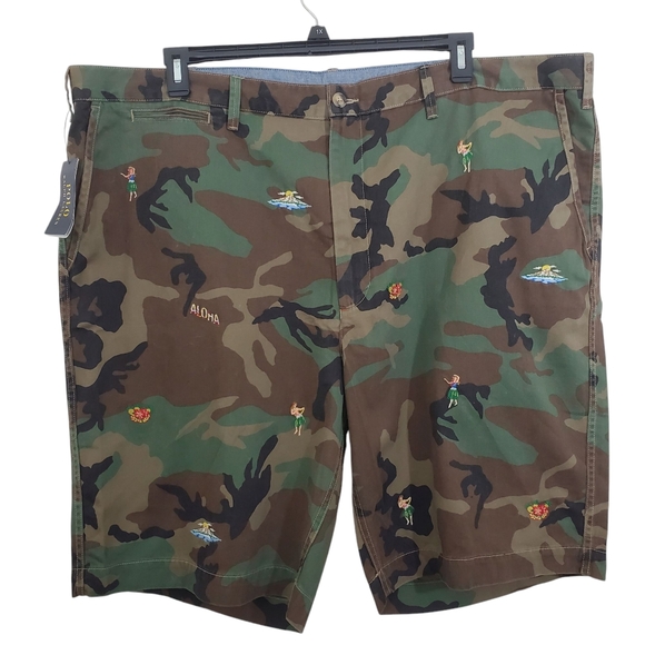 Polo Ralph Lauren Other - Polo Ralph Lauren Rugged Chino Shorts Surplus Camo Hula Aloha NWT Size 48 B Mens